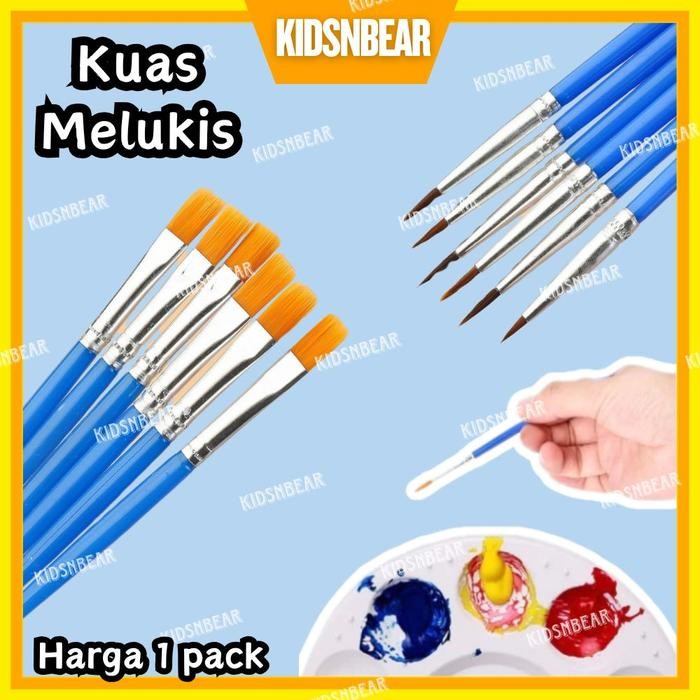 Kuas lukis - Kuas lukis 1 set lengkap - Kuas lukis kecil - Kuas Cat - Kuas Lukis Untuk Anak -