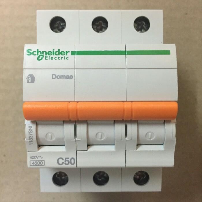 Mcb 3P 3Phase 50A 50Ampere Schneider