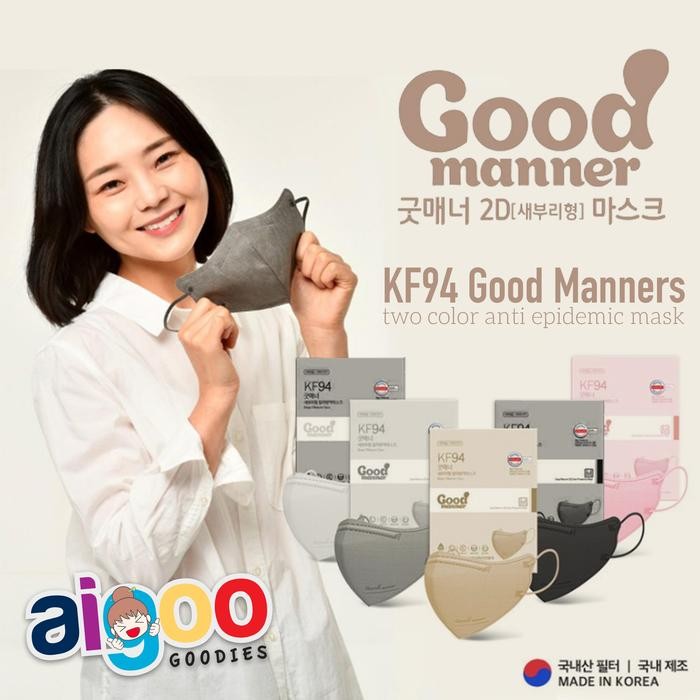 KJB GOOD MANNER NEW 2D COLOR MASK- KF 94 -MODEL TERBARU  ORI 100% KOREA