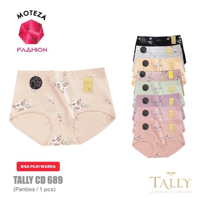 Tally 689 CD Celana Dalam Wanita Jumbo Big Size - Katun High Waist Free Size Fit to XXXXL Cewek