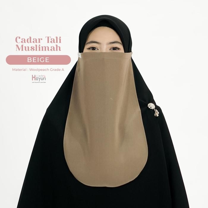 SIAPKIRIM CADAR NIQOB TALI CRINKLE/NIKOB TALI CADAR CRINKLE FLOW UK 30X45 Muslim Cantik Jilbab