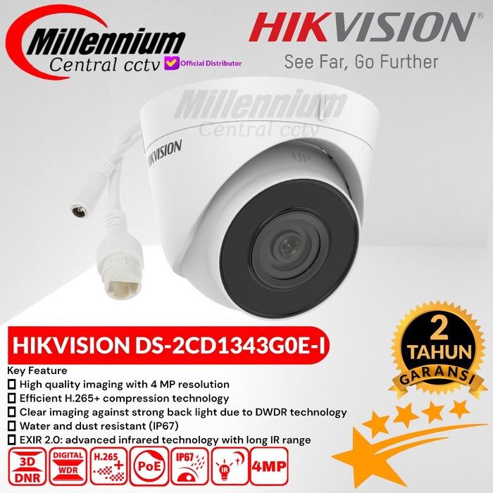 9rgt- Ip Camera Hikvision 4Mp Ds-2Cd1343Goe-I / Ip Cam Hikvision Indoor 4Mp