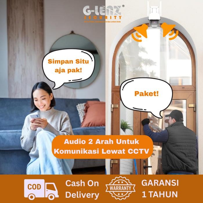 x3ad- Glenz Cctv Outdoor Gwip 2100 Smart Cctv Wifi 3Mp Fhd Kamera Cctv Wifi Full Color Night