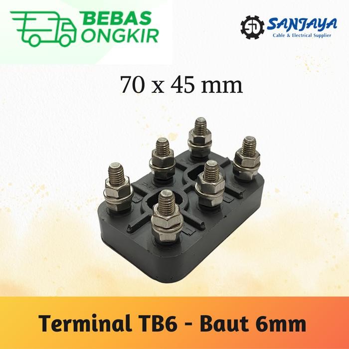 TB 6MM - TERMINAL KONEKSI ELEKTRO DINAMO MOTOR 70X45MM