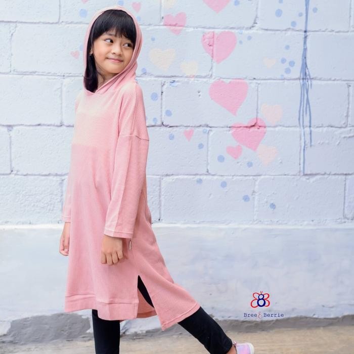 ASLI (CLEARANCE SALE) - Bree&Berrie-Gamis Hoodie Couple Ibu dan Anak Katun Kaos/Knitt Motif