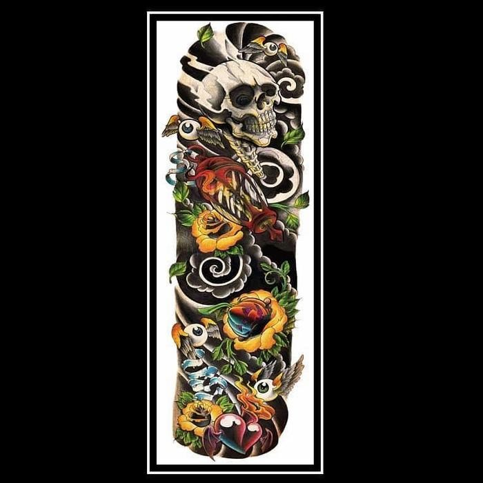 Tattoo Temporary Lengan Panjang Waterproof Promo 