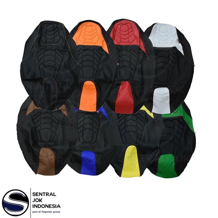 Kulit Jok Sarung Cover Variasi Tanduk Enmore Timbul Motor Vario Beat Scoopy Nmax PCX Aerox