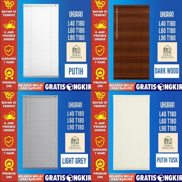 Terlaris Venetian Blind / Tirai Lipat / Tirai Jendela Gulung Tali / Roller Blind / Venetian Blind /