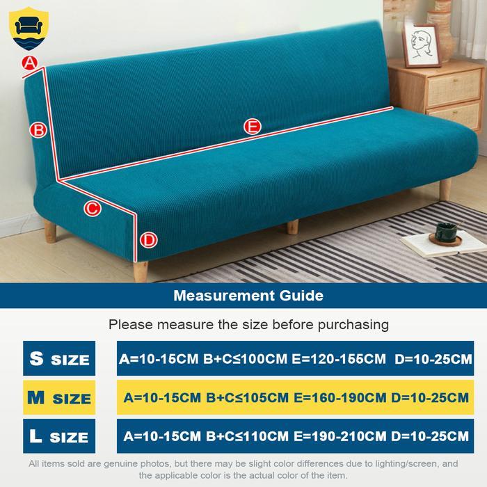 [Tanpa pegangan cover sofa bed] Kain tenun bermotif yang dapat dicuci dengan mesin, sarung sofa