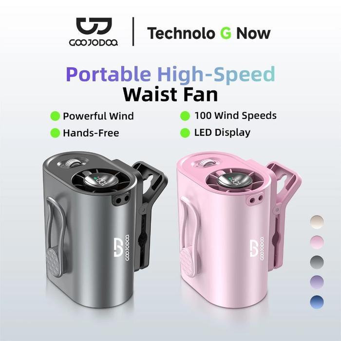 GOOJODOQ GFS011 Clip-On High-Speed Fan - Multiple Configurations inc Waist Fan