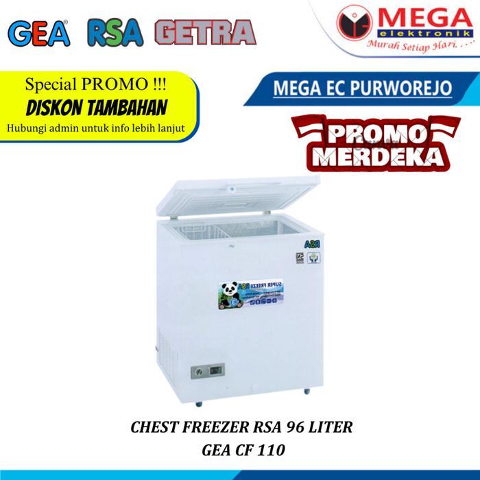 CHEST FREEZER RSA/GEA CF 110 KAPASITAS 96 LITER  KOTAK FREEZER PEMBEKU DAGING KECIL KULKAS