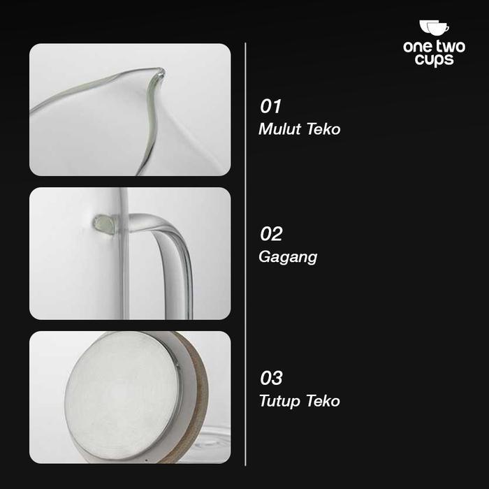 Hot Sale Teko Pitcher Kaca Tutup Kayu Tahan Panas Borosilicate Glass Wooden Lid