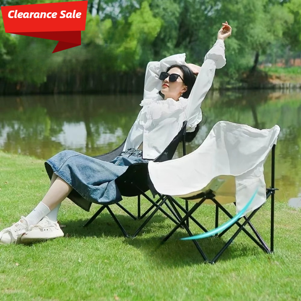 Camping Chair Folding Beach Chairs Ultralight Folding Outdoor Chair Camping Beach Fishing Moon Chair