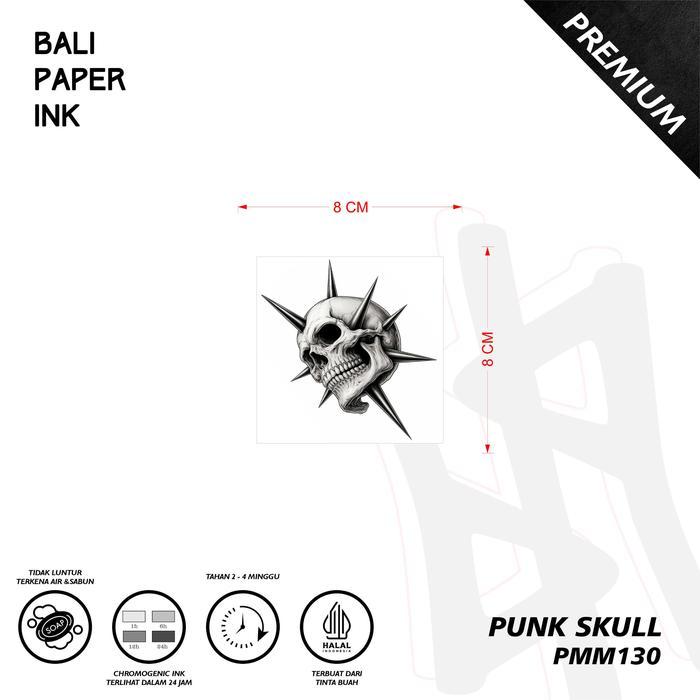 Pmm130 Punk Skull Fruit Ink Tato Temporer Bali Paper Ink