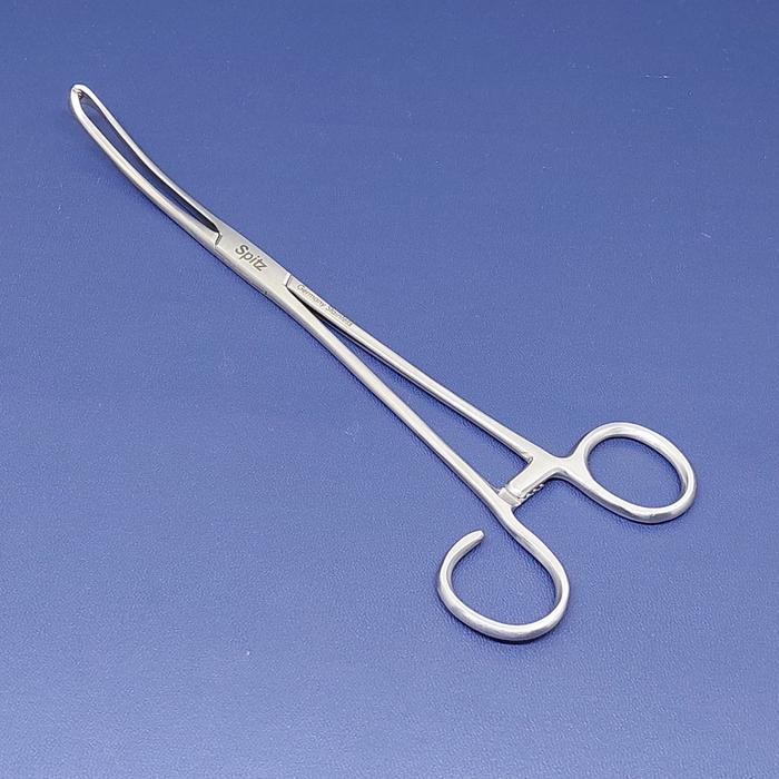 (READY STOCK) ALAT MEDIS WHITE TONSIL GRASPING FORCEP 23CM - SPITZ