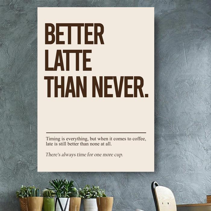 Promo Poster Coffee Quotes Poster Kopi Hiasan Dinding Cafe Poster Cafe Wall Decor Poster Frame
