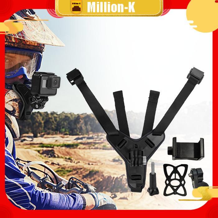 5Pcs/Set Mounting Helm Hp Gopro / Chin Strap Mount Helmet Vlog Hp Dan Action Camera