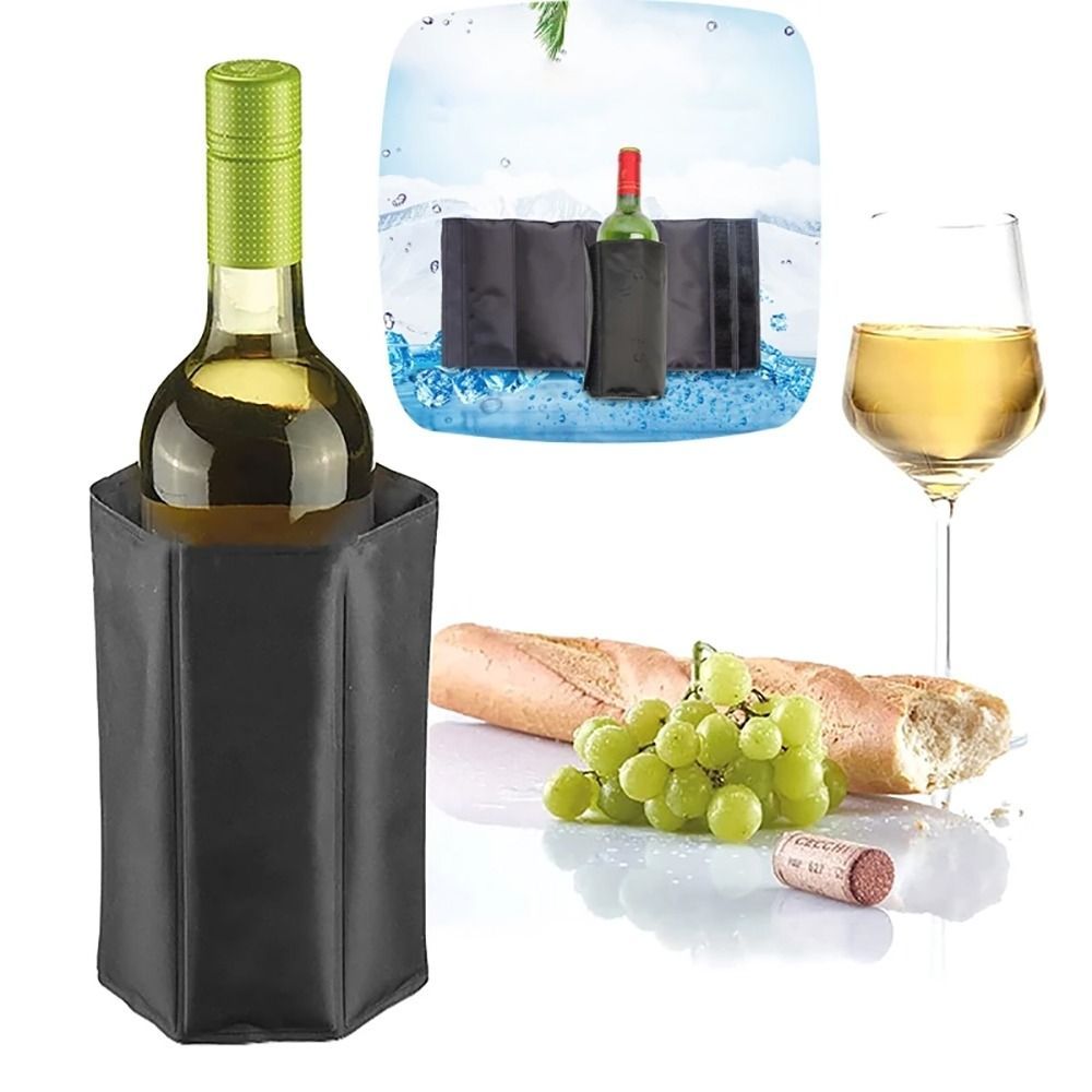 Folding Home Supplies Reusable Wine Cooler Sleeve Durable Folding Wine Bottle Chiller Universal