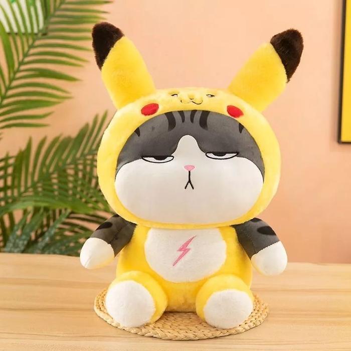 Boneka Kucing Furyu Cat Kostum Lebah Size 35cm/14"/boneka animal/Boneka Kucing Abu/Boneka Cat