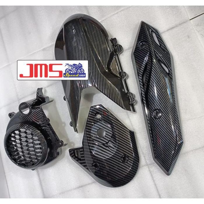Cover Carbon Cvt/Cover Knalpot/Keong Cvt Carbon/Cover Kipas Carbon Paket Beat New Beat Deluxe Beat