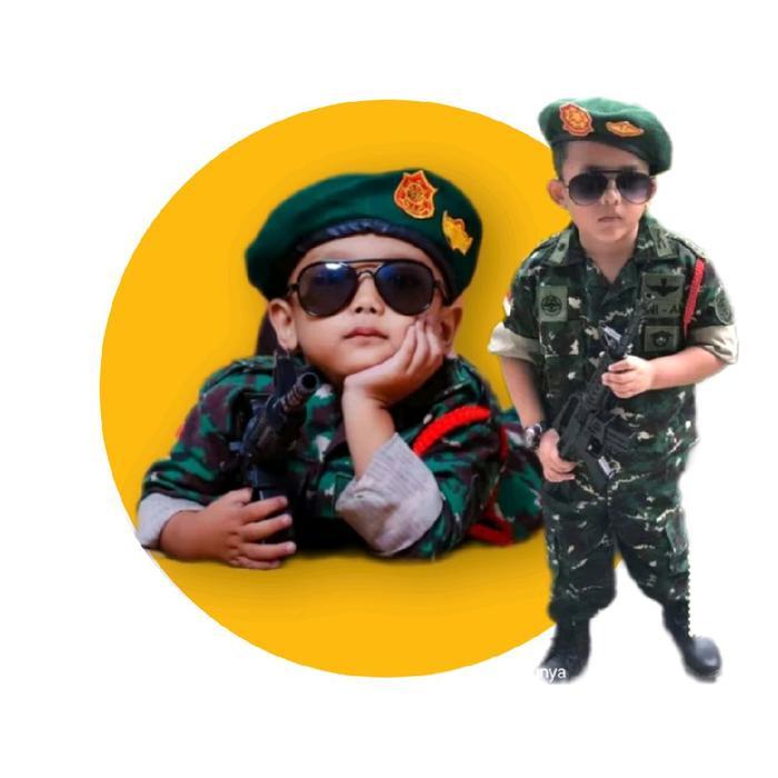 Baju Loreng Tentara TNI AD NKRI -Kostum Loreng TNI AD -Baju Tentara anak Loreng PDL NKRI