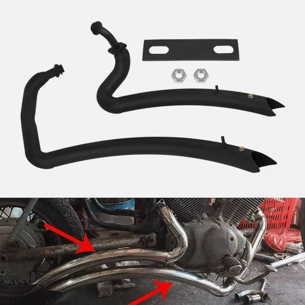MOTORCYCLE EXHAUST MUFFLER SYSTEM PIPES WITH REMOVABLE FOR YAMAHA XV125 XV250 XV 125 XV 250 ALL