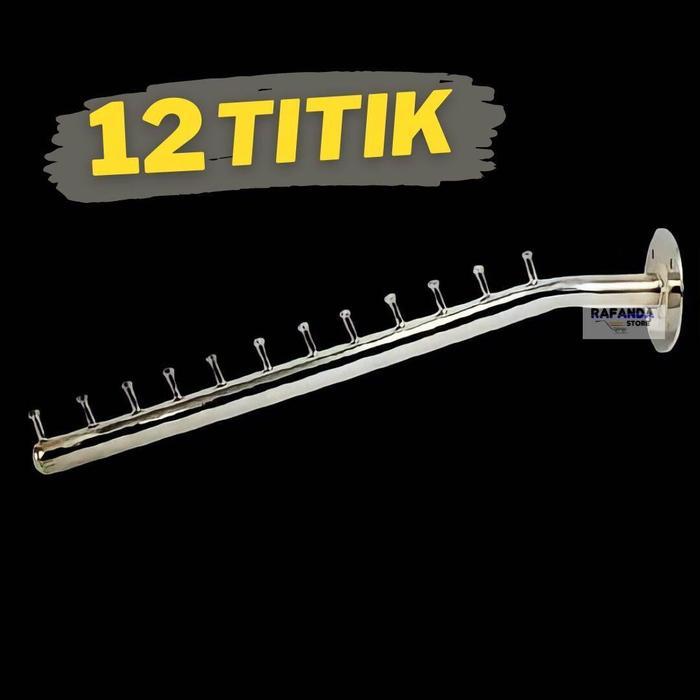 NEW Hanger suling 12 titik hanger baju tembok 12titik paku gantungan baju toko gantungan hanger