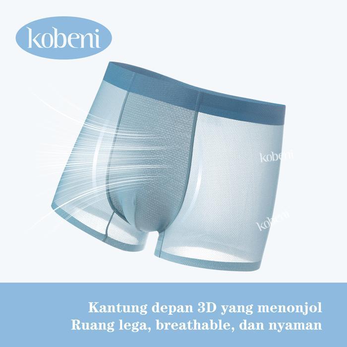 Kobeni Boxer Wowon Boxer Ice Silk Celana Dalam Pria Extreme Comfort Boxer bernapas Nyaman Seamless
