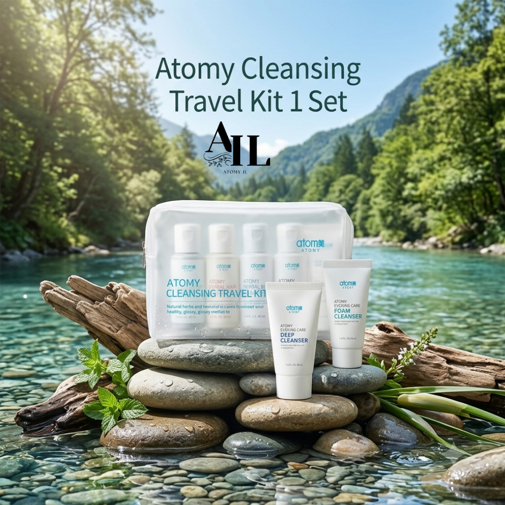 Atomy Cleansing Travel Kit isi - 6 | Sabun travel | Shampo dan Kondisioner | solusi praktik untuk be
