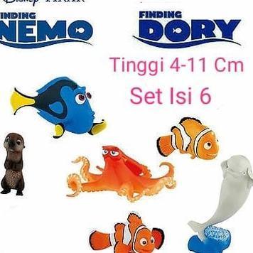 Ready Figure Finding Dory /Nemo /Toppers/Mainan Nemo Set Isi 6