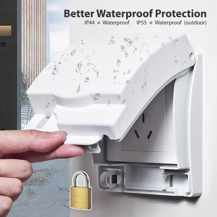 Masko Electrical - Tera Waterproof Cover Keylock Penutup Pelindung Pengaman Panel Stop Kontak Kunci