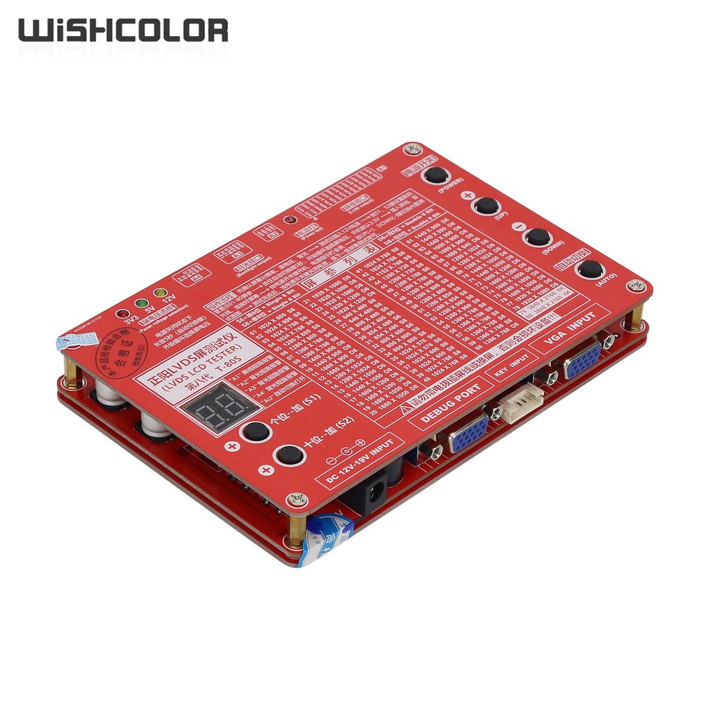 Wishcolor T-80S 8Th Generation 3840X2160 2K 4K Lvds Lcd Screen Tester Led Lcd Panel Tester For Tv