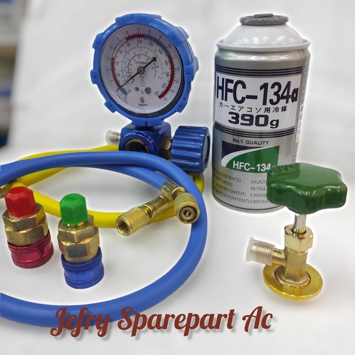 PAKET ISI FREON AC MOBIL DAN KULKAS R134A R134 SINGLE QC12 5MACAM