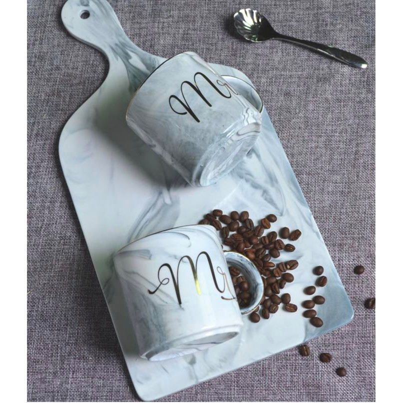Mug / Gelas Couple Marble Marbel