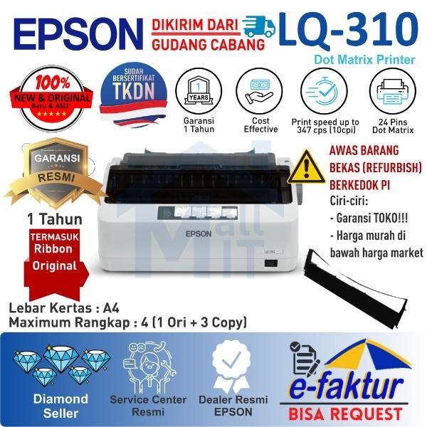 PRINTER EPSON DOMATRIX LQ310 LQ-310 LQ 310 GARANSI RESMI