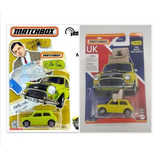 Matchbox Reguler Mini Cooper Mr Bean Kuning Matchbox Mbx Mobil-Mobilan Terbatas