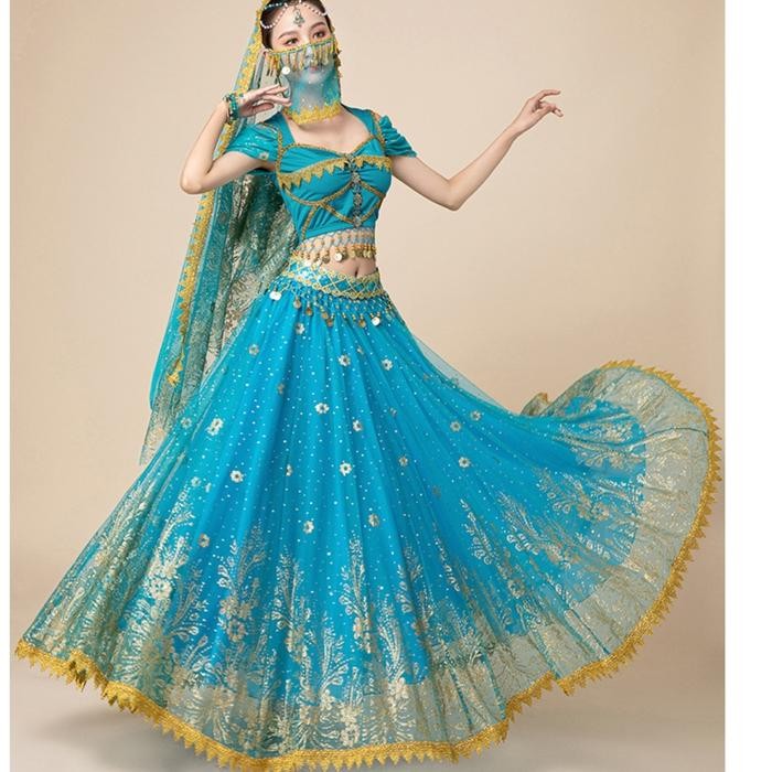 INDIAN BELLY DANCE MIDDLE EAST ARAB DANCING COSTUME ADULT WOMAN WANITA