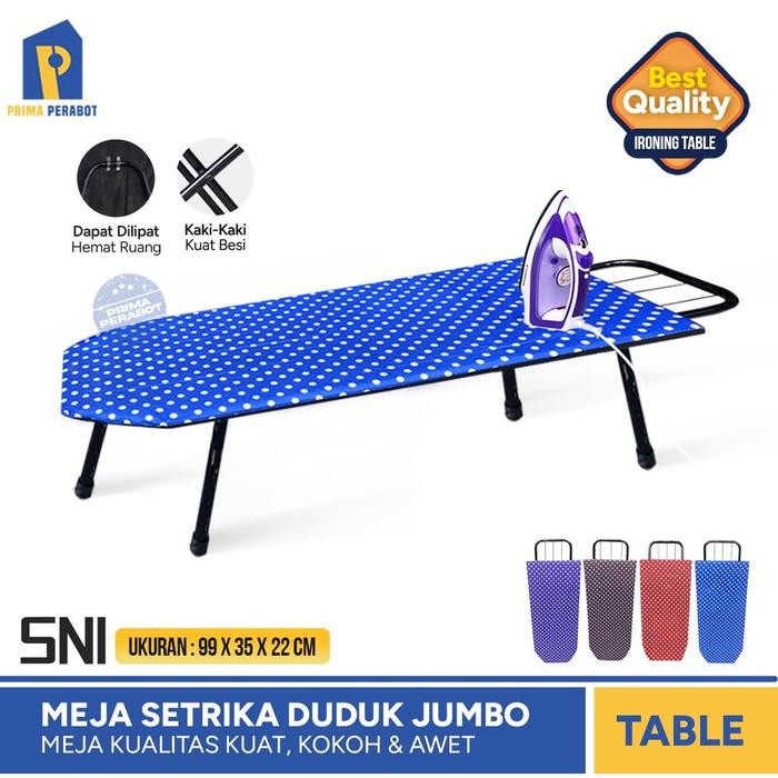 Meja Setrika Duduk Alas Setrika Lipat Jumbo Besi