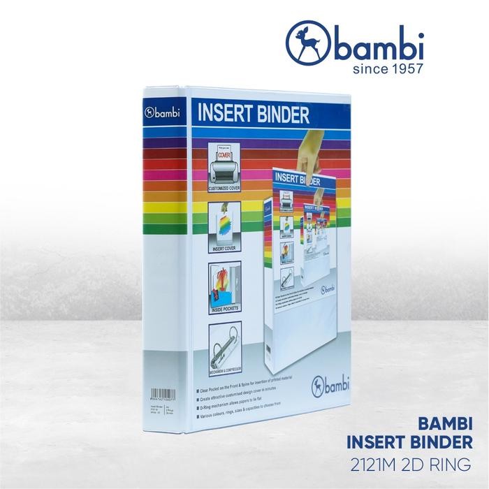 

Bambi Insert Ring Binder A4 2 Ring Type D All Color Medium Size 25 mm Original