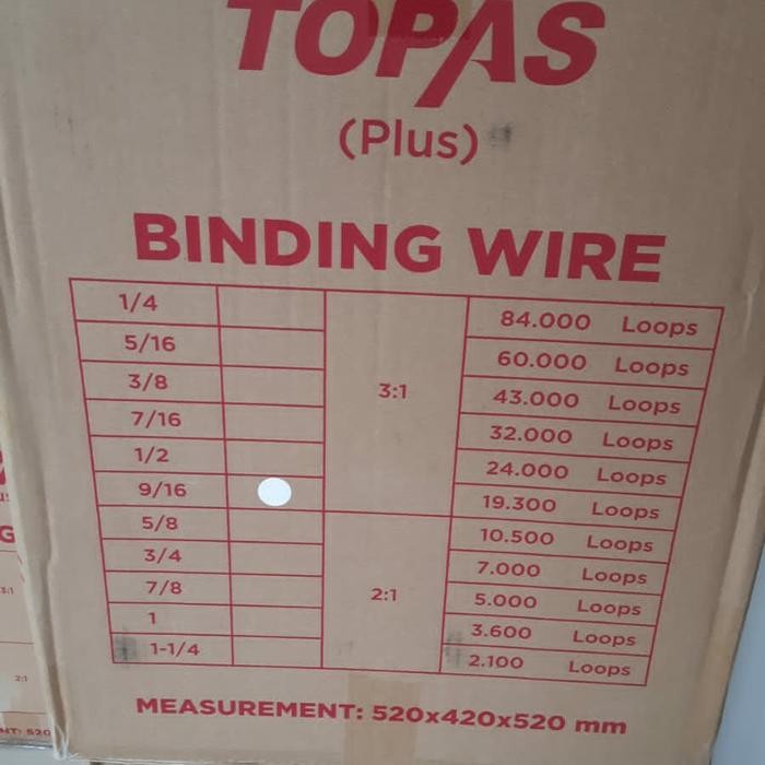 

SPIRAL 1 1/4 ROLL RING KAWAT JILID SPOOL 2:1 TOPAS O-BINDING WIRE
