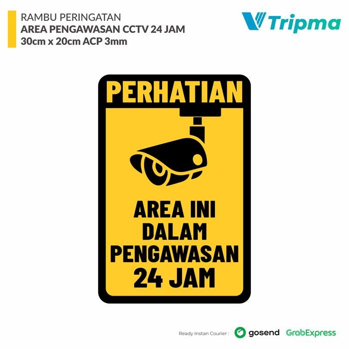 

RAMBU PENGAWASAN CCTV 30CM X 20CM - PLAT ACP 3MM - REFLECTIVE