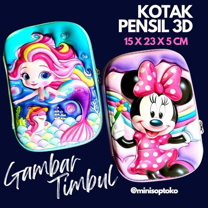 

TEMPAT PENSIL KOTAK PENSIL 3D ANAK LAKI LAKI PEREMPUAN SEKOLAH SPIDERMAN BATMAN IRONMAN DISNEY