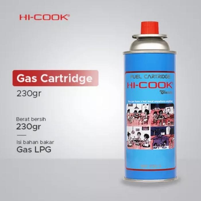 Cds - Kaleng Gas Hi Cook 230 Gram Untuk Refil Kompor Portable