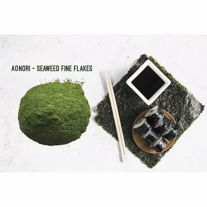 

Pilihan- Roasted Seaweed Flakes Powder Net 100 Gr Pure Natural-Japanese Aonori