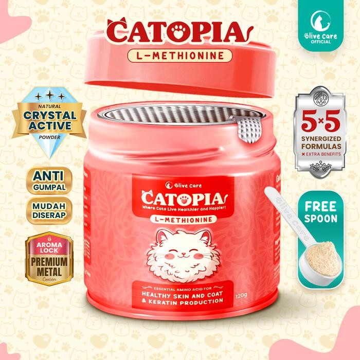 Pilihan- Olive Care Vitamin Kucing Catopia L-Methionine Suplemen Asam Amino Booster Untuk