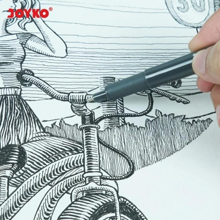 

Bisa Grab! Pena Gambar Drawing Pen Joyko Dp-298S 1 Set 6 Pcs