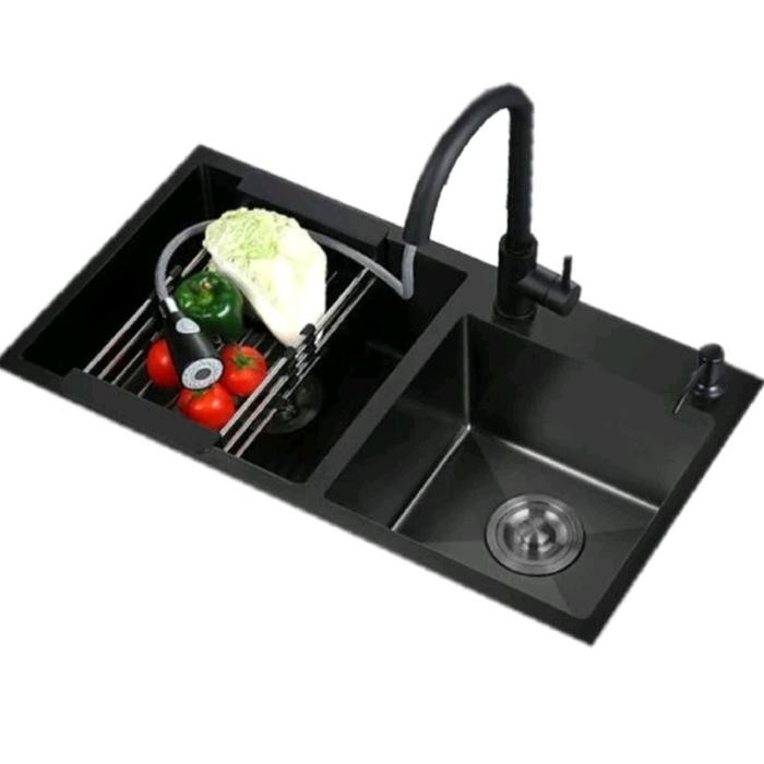 Kitchen Sink 8245 Hitam / Kitchen Sink 2 Lubang Black