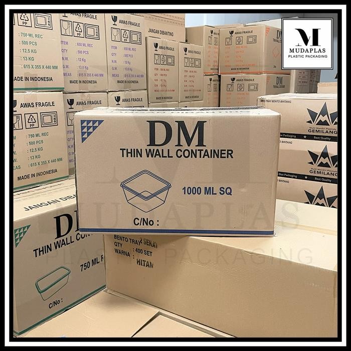 

THINWALL 1000 ML DM KOTAK PERSEGI SQUARE - ISI 150 PCS