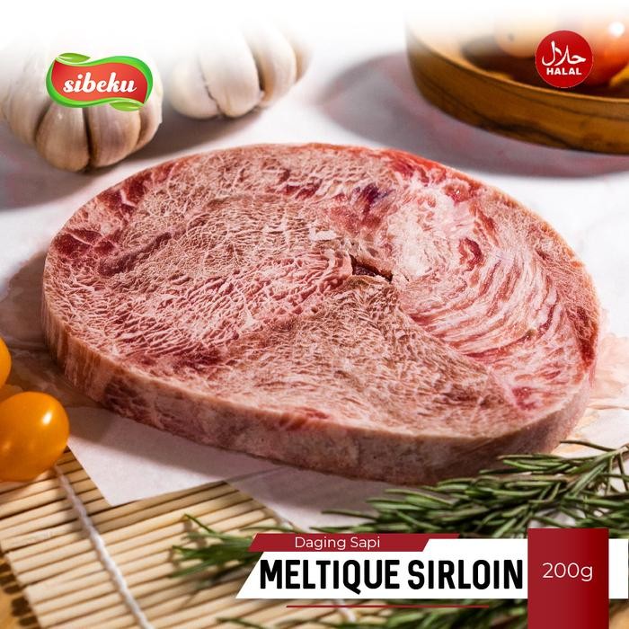 Pilihan- Daging Sapi Steak Meltique Sirloin Beef Halal 200 Gram Frozen Food Aus