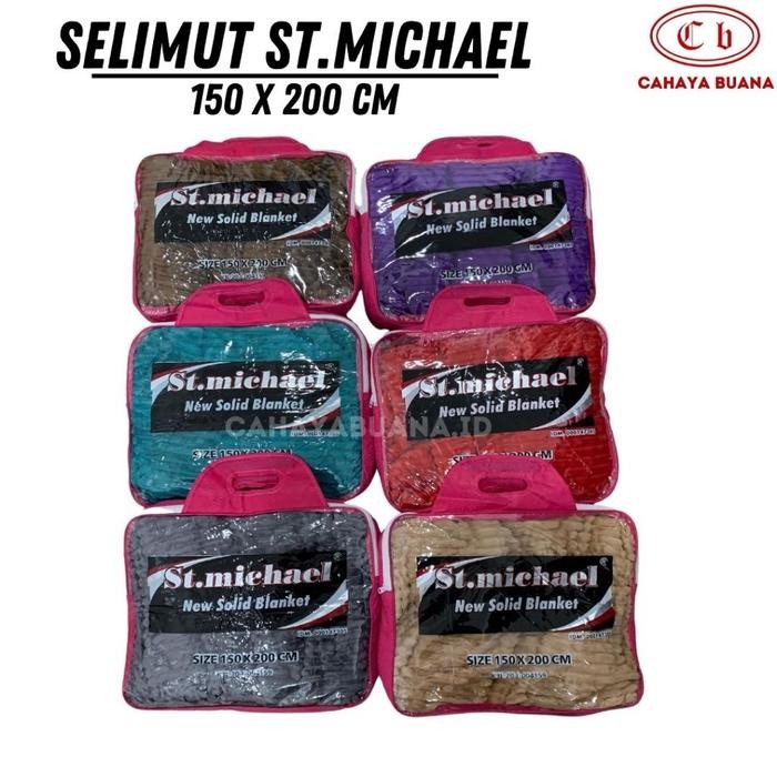 Selimut Polos St.Michael 150 x 200 cm / Selimut Tidur Lembut